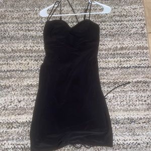 Square Neck Back Lace Up Dress